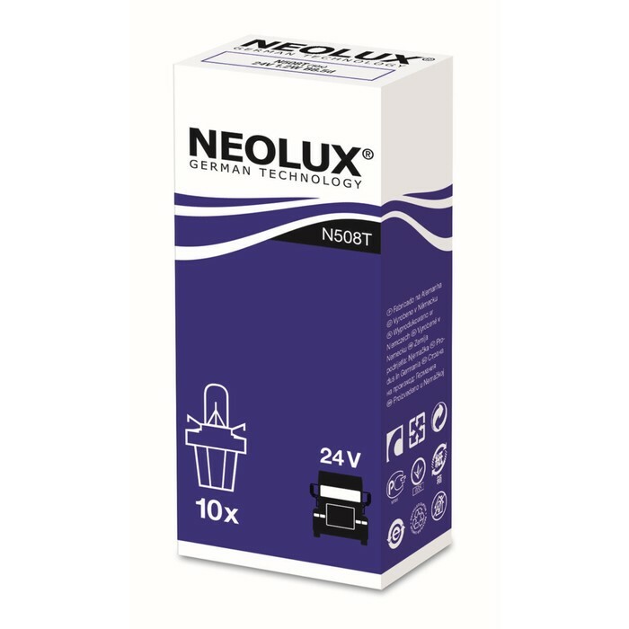 Lampa samochodowa NEOLUX, W1,2W, 24 V, 1,2 W, N508