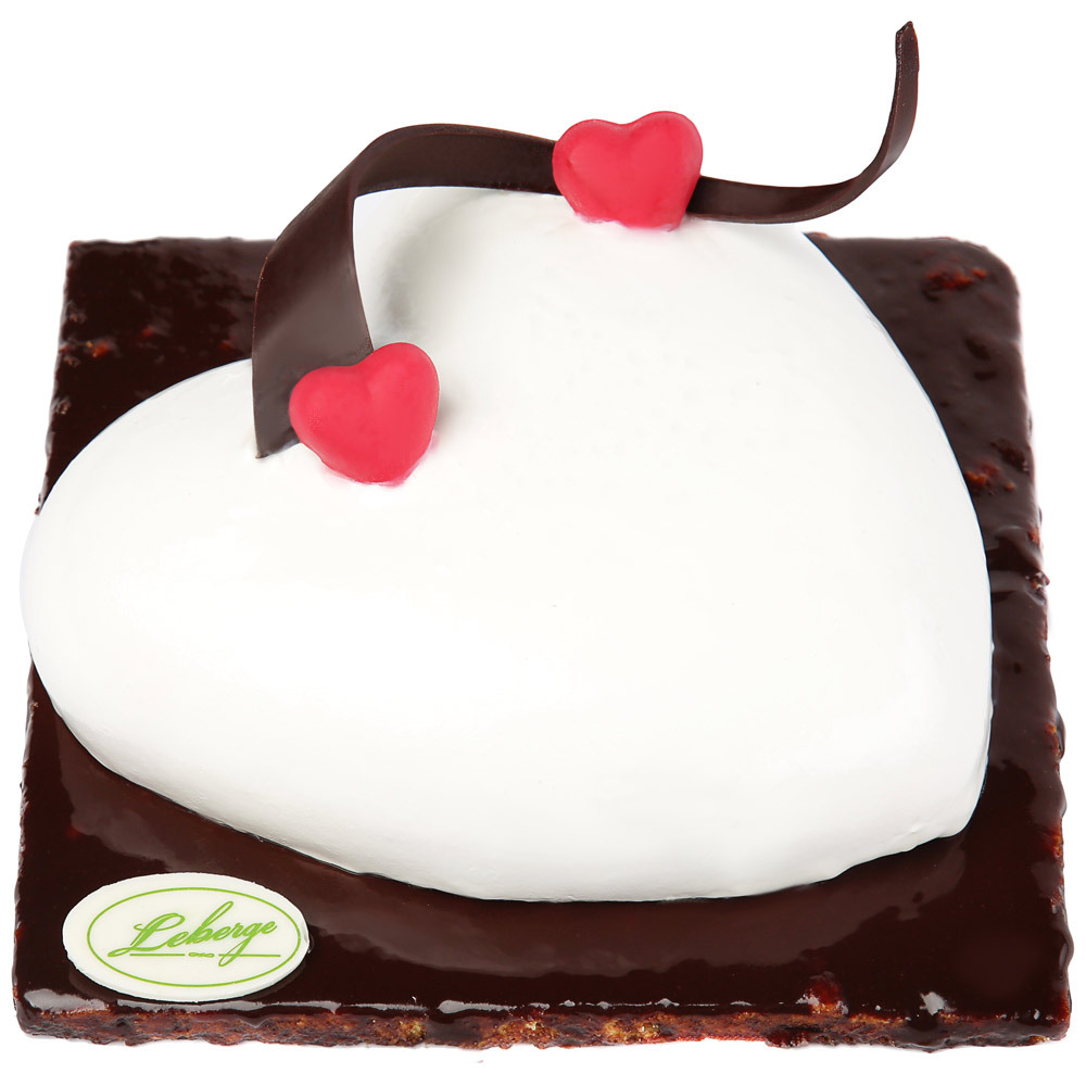 Dortový tvarohový koláč s čokoládovým srdcem Leberge White 640 g