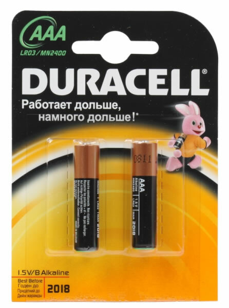 Batteri AAA LR03 Duracell (2 stk)