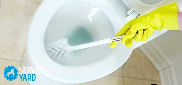 A WC-tál tisztítása szódával és ecettel