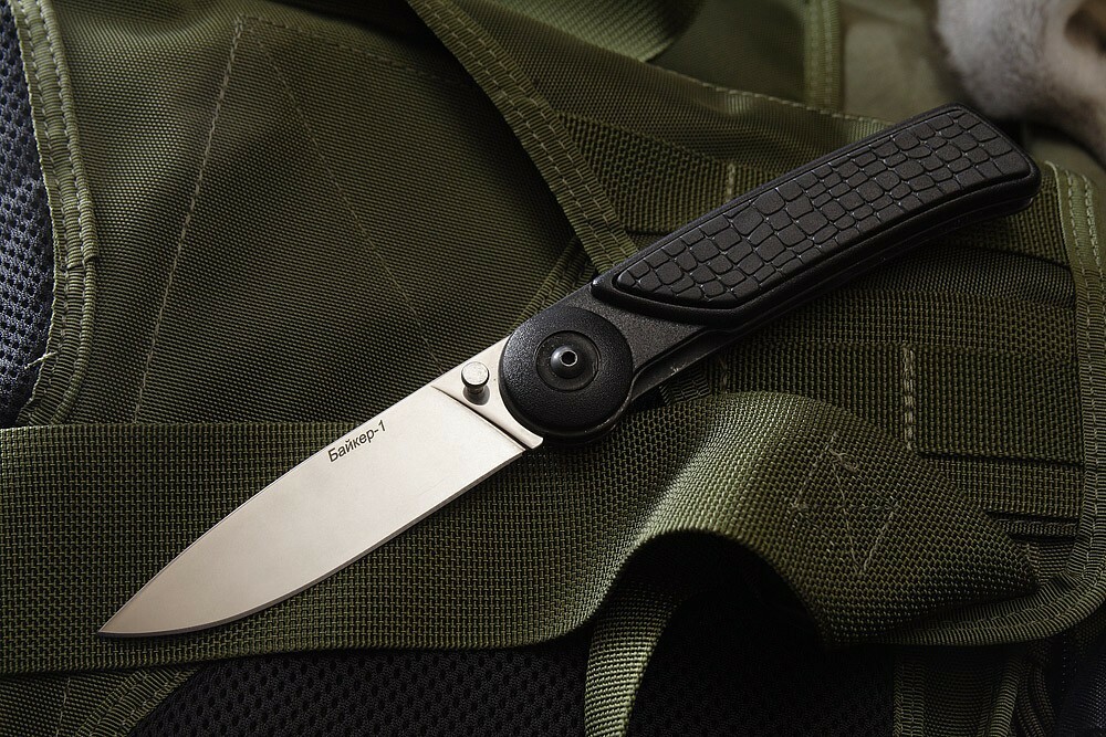Zložljiv nož Biker-1, Kizlyar, črn