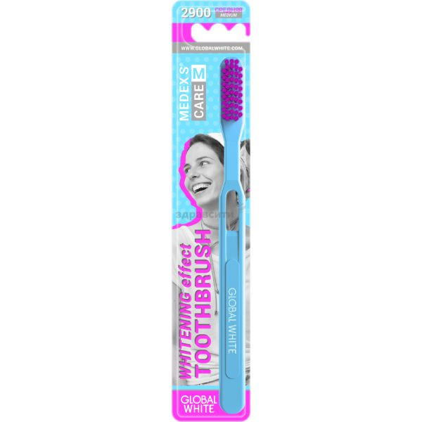 Global witte tandenborstel medium