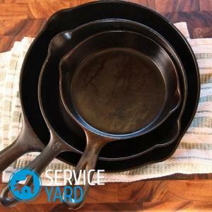 Remove rust from a cast iron frying pan