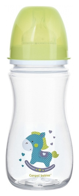 Etetőpalack Canpol Babies EasyStart játékok 300 ml 35/222 tiszta / zöld