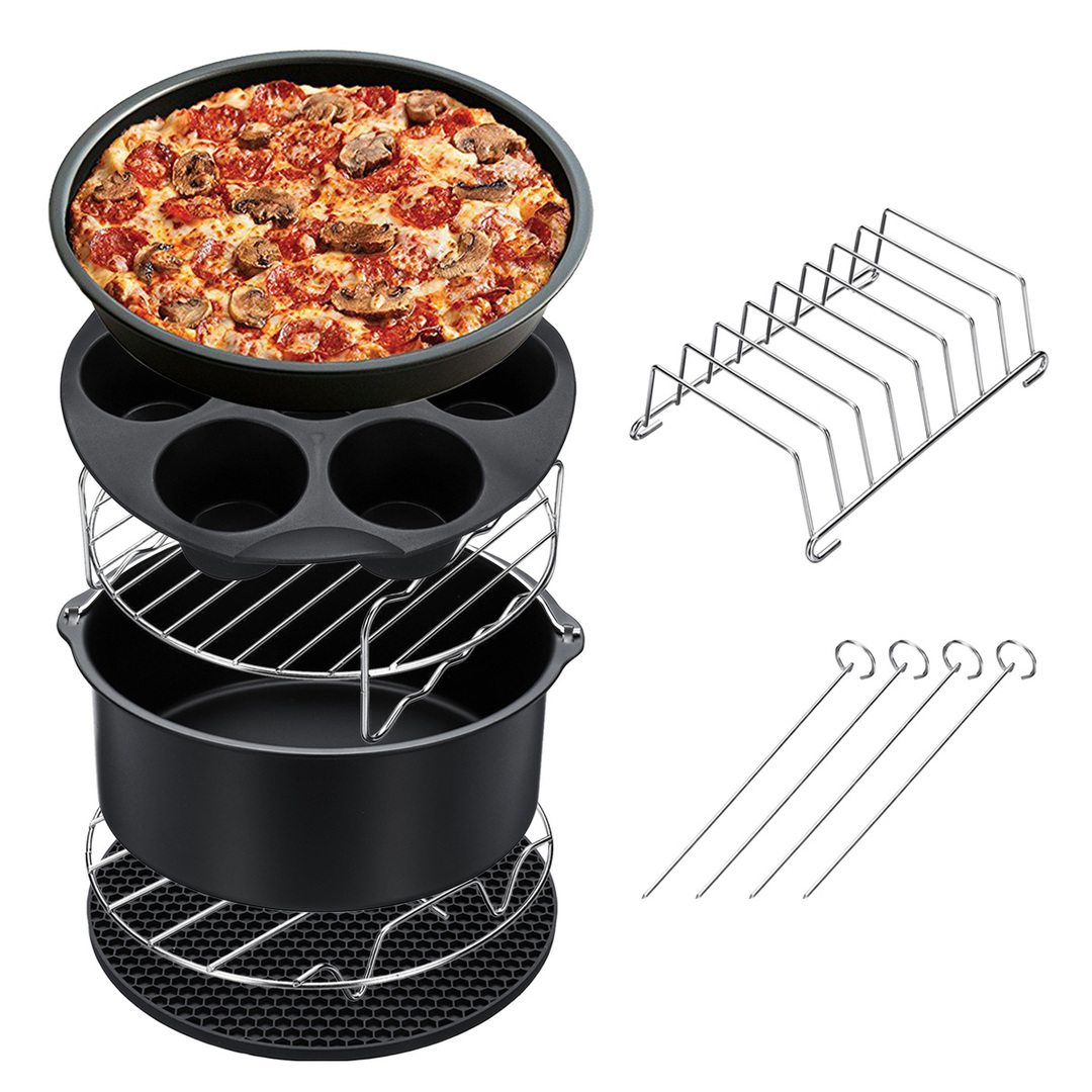 Db Fritőz tartozékok Chips Set Sütés Pizza Basket Home Kitchen Tool