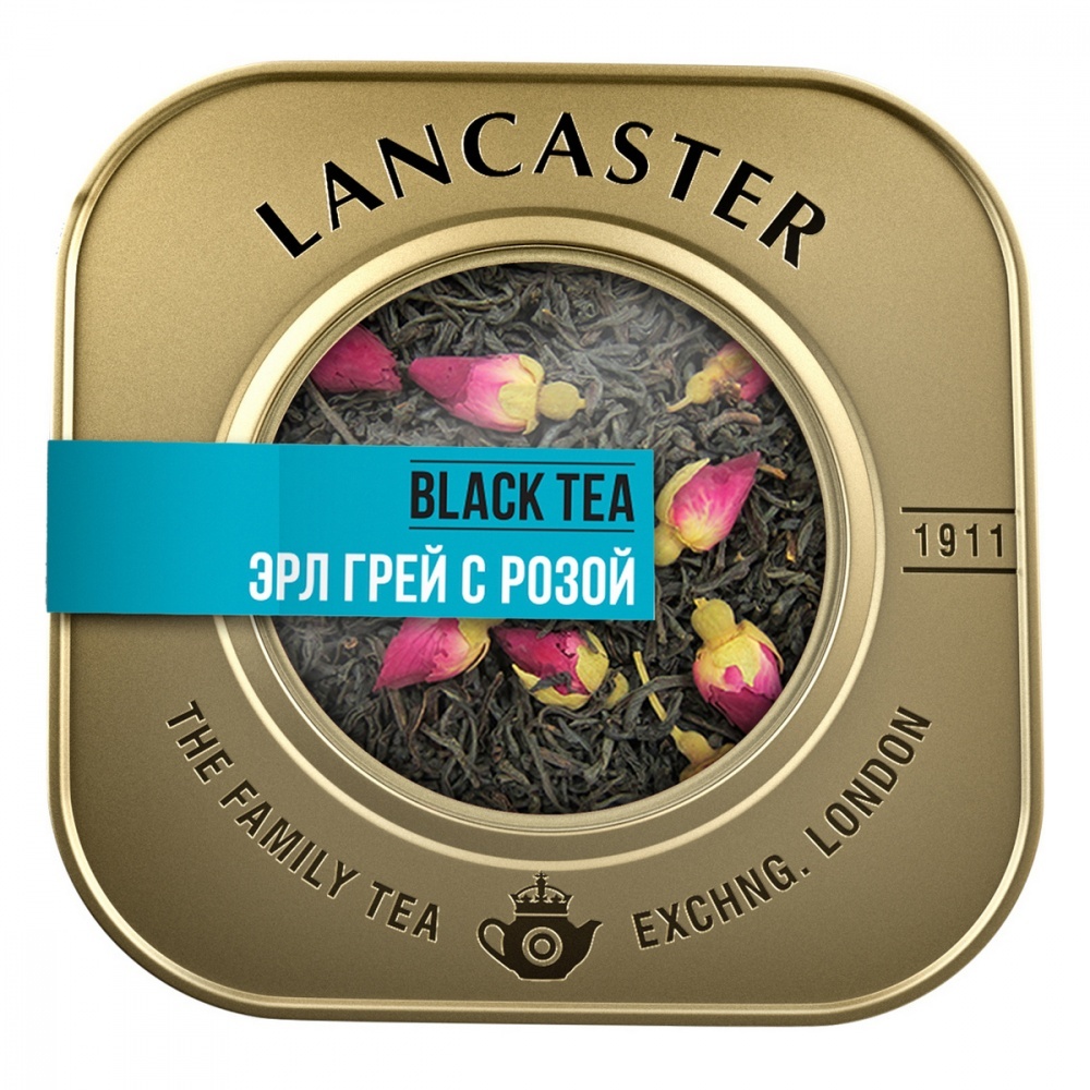 Černý čaj Lancaster Earl Gay Rose s příchutí 75 g
