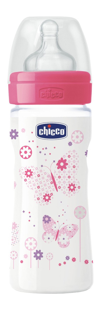 Chicco kūdikių buteliukas Wellbeing Girl 250 ml rožinė