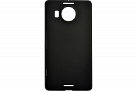 Capa Fashion com sobreposição de capa para Microsoft Lumia 950 XL silicone fosco (preto)