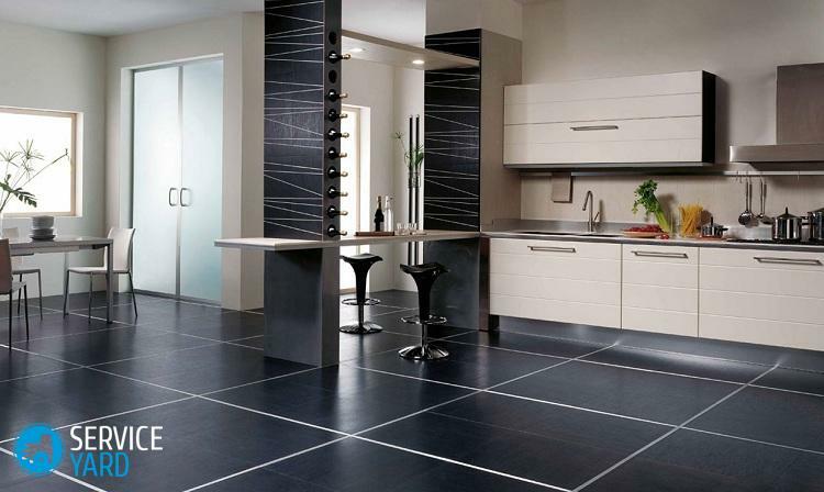 Design de piso na cozinha
