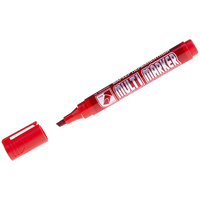 Permanentný popisovač Multi Marker červený, skosený, 5 mm
