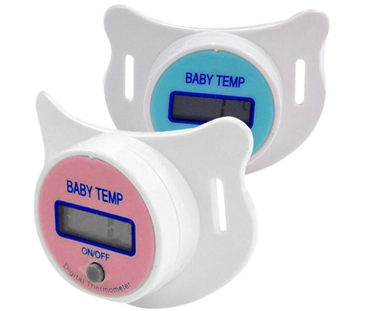 Los termómetros de chupete son ideales para usar con niños pequeños