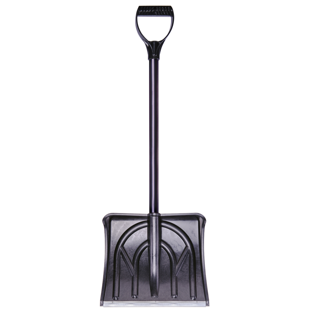 Snow shovel 370 * 320mm with metal plate with PVC handle and handle, FineBer FB.SS.MO.PS.YH.3