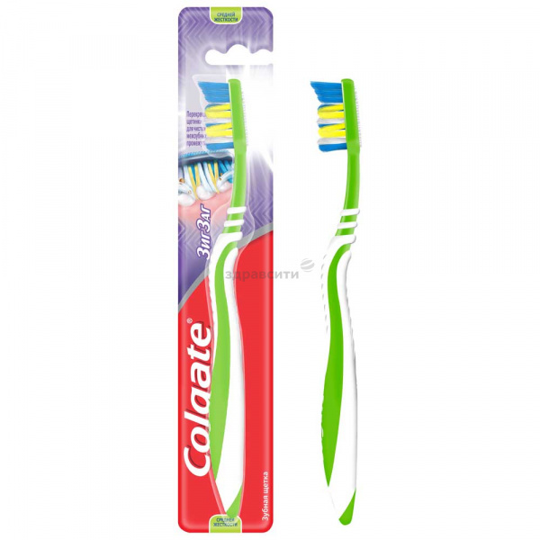 Colgate (Colgate) Zig Zag tandborste med medelhårdhet