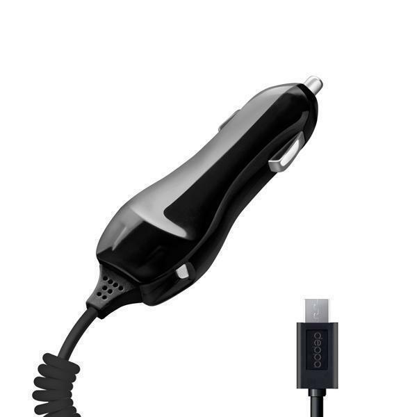 Auto lādētājs Deppa (22105) 1000mA micro USB 120 cm (melns)