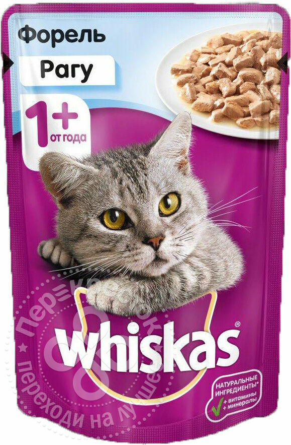 Krmivo pro kočky Whiskas Trout guláš 85g