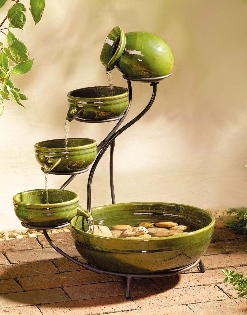 Keramisk bordplade dekorativt springvand