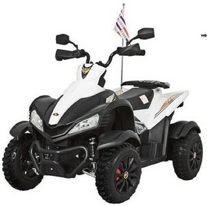 Barnas elektriske ATV Dongma ATV Hvit 12V med skinnsete-DMD-268A-LUX-W