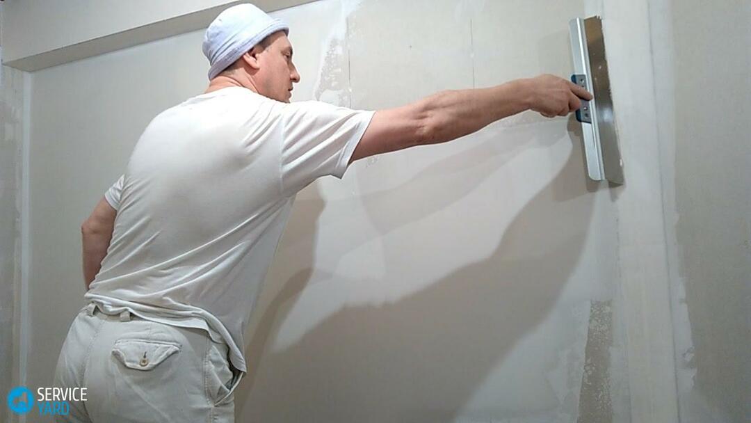 Drywall nas paredes com suas próprias mãos sob o papel de parede