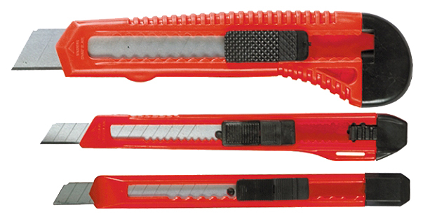 Set de couteaux, lames rétractables, 9-9-18 mm, 3 pcs, // MATRIX 78985