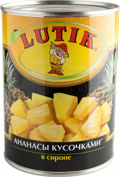 Fatias de abacaxi Lutik em calda 580 ml