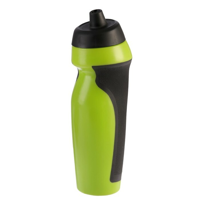 Vandflaske 600 ml, cykel, LDPE plast, grøn, 8x23 cm