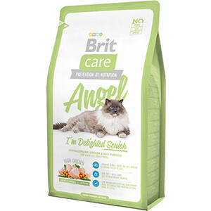 Brit Care Cat Angel Delighted Senior sausas maistas su vištiena ir kalakutiena vyresnio amžiaus katėms 2 kg (132607)