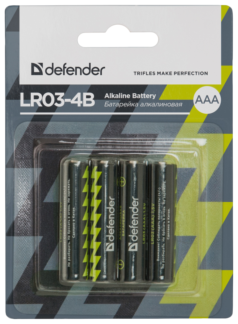 Batterij Defender LR03-4B 4 stuks