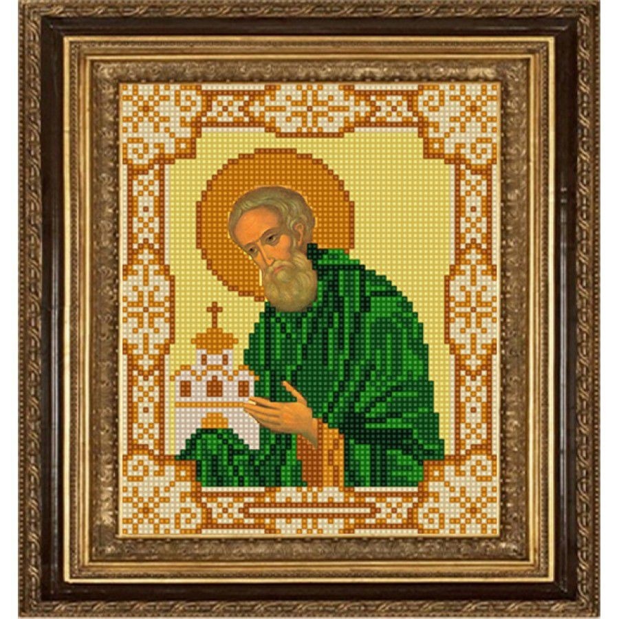 Drawing on fabric (Beads) SKATE art. 9182 Saint Nikon of Radonezh 15x18 cm