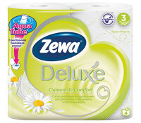 Zewa Deluxe toaletni papir, troslojni, 4 role (kamilica)