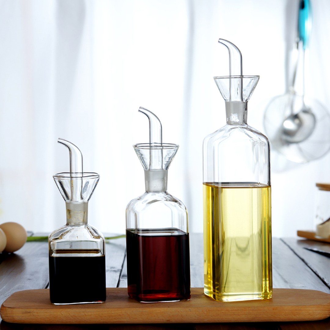 Distribuidor de vidro de azeite de oliva ML e garrafas de vinagre para uso em cozinha, utensílios de cozinha