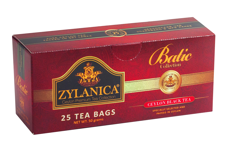 Zwarte thee Zylanica batik design 25 zakjes