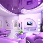fialové obývací pokoj