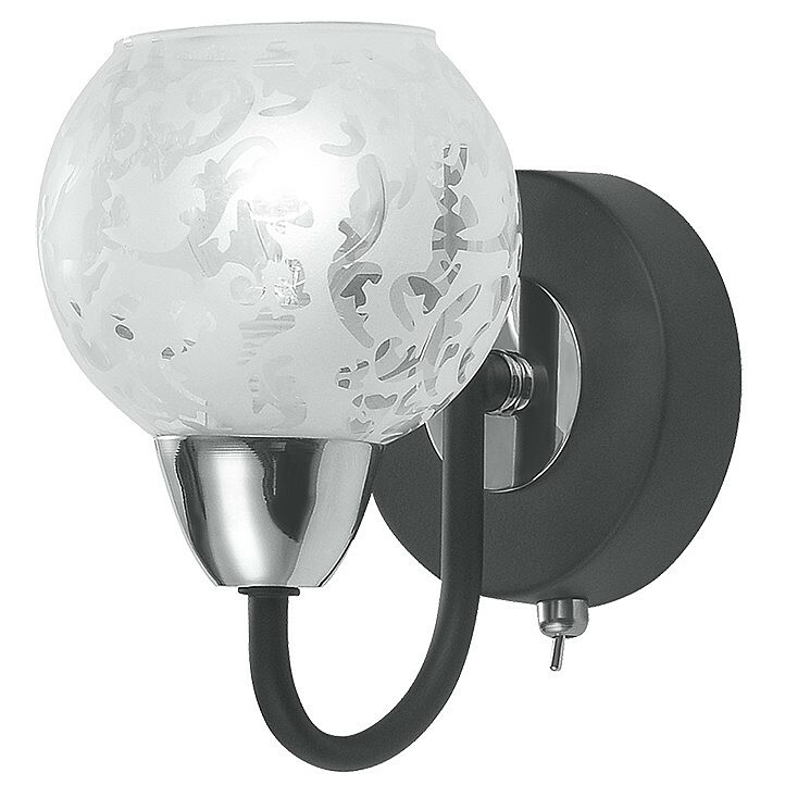Nástěnná nástěnná ID lampa Cleveland 382 / 1PF-Blackchrome
