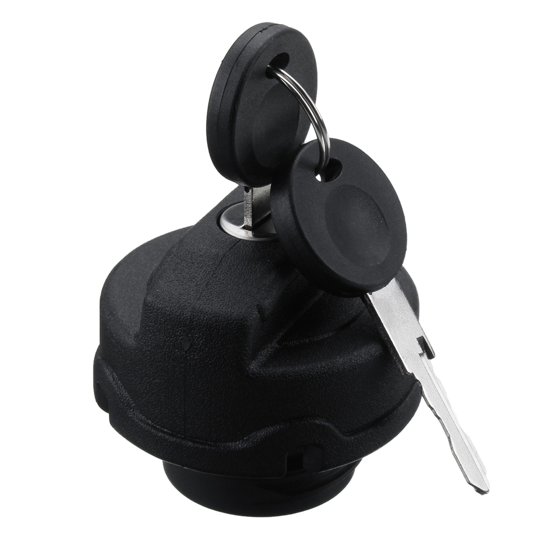 Črno zapiranje pokrova rezervoarja za gorivo + 2 ključa za Vauxhall Zafira Petrol 1998-2016