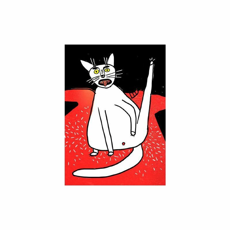 Pohľadnicová pohľadnica Mačka na svetri