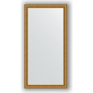 Mirror in a baguette frame, swivel Evoform Definite 52x102 cm, gold beads 46 mm (BY 1052)
