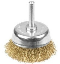 Cup brush for Stayer drill 35117-063_z01, twisted brass-plated steel wire (diameter 63 mm)