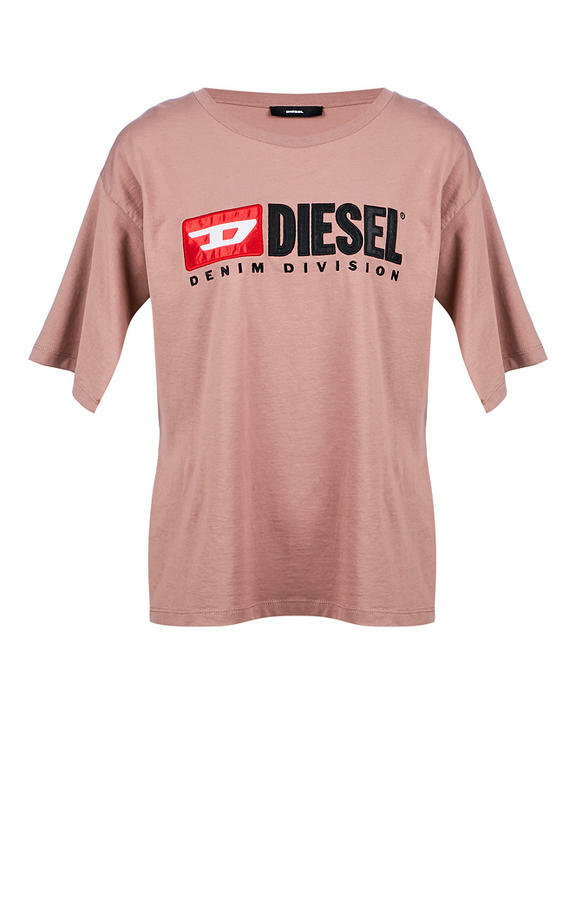 T-Shirt für Damen DIESEL 00SPB9 0CATJ 61H beige / schwarz / weiß / rot S