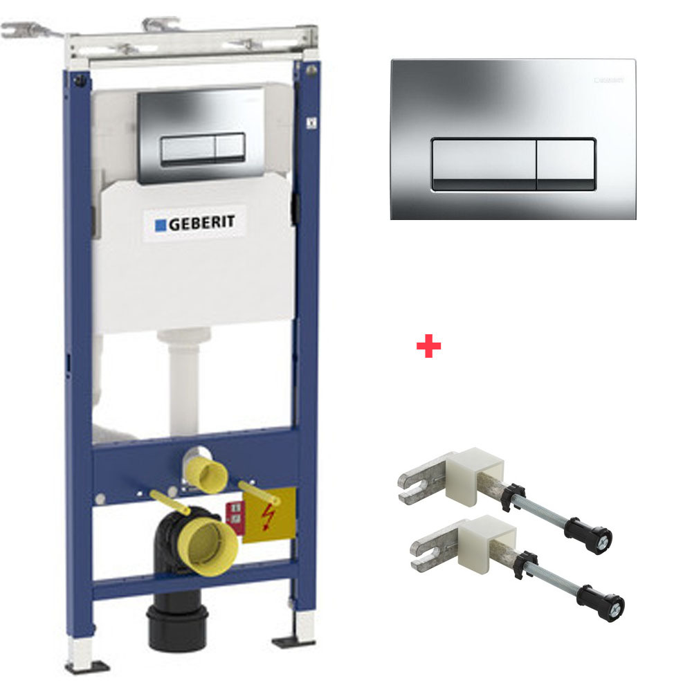 Sistema de instalação de sanita Geberit Duofix Plattenbau Delta 51 3 em 1 com placa de descarga 458.125.21.1