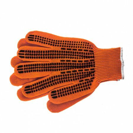 Strikkede handsker, akryl, farve: orange, overlock, SIBRTECH