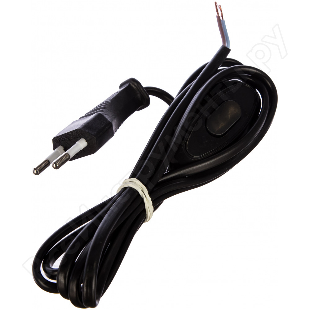 Kabel pro svícny s průchozím spínačem, černý shvvp 2x0,75 1,7 m univerzální a1060 h