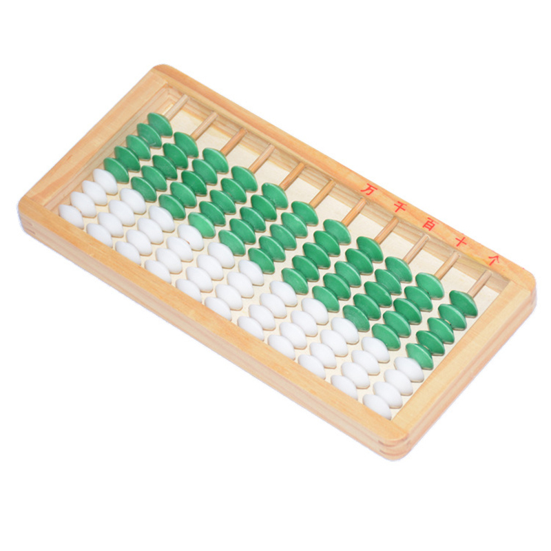 Canne da pesca per bambini Perline colorate Abaco in legno Aritmetica Soroban Calcolatrice per bambini Strumento giocattolo Educazione