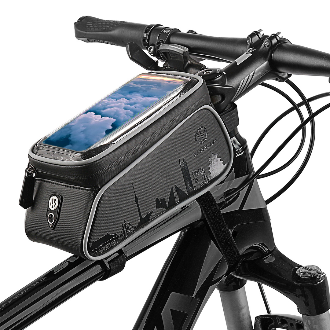 Vodeodolná reflexná veľkokapacitná univerzálna taška na predný rám na bicykel Taška na prednú rúrku