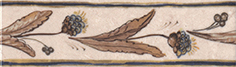 Borda de azulejo da Villa Floridiana AD / A257 / 8245 (bege), 5,7 x 20 cm