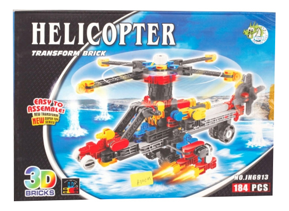 Konstruktor Hubschrauber Dragon Toys Stripe 184 det.