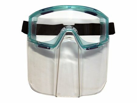 Aizsargbrilles DELTA aizvērts caurspīdīgs + sejas aizsargs