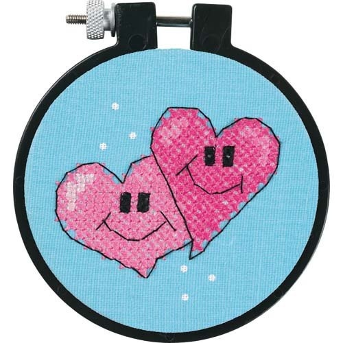 Dimensions embroidery kit art. DMS-72534 Pair of hearts d8 cm