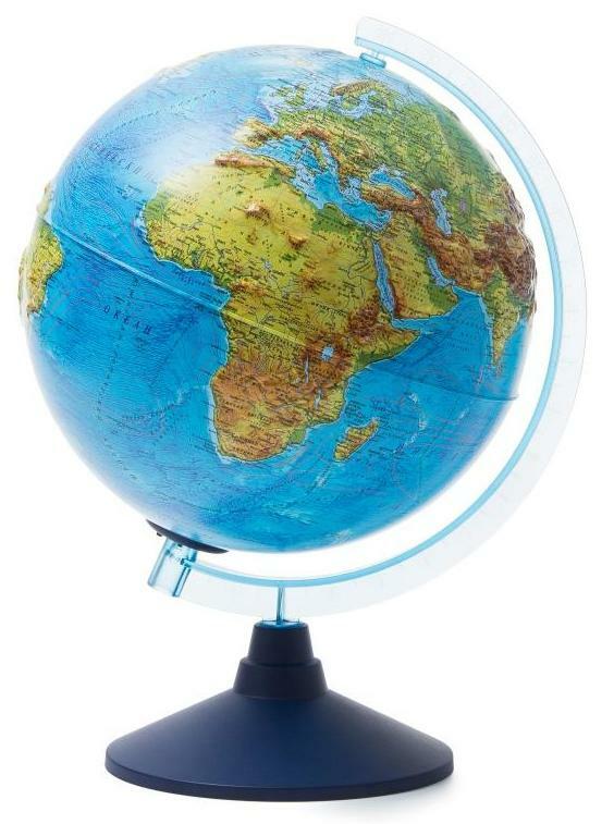 Globe Rilievo fisico e politico interattivo con retroilluminazione (batterie) INT12500287 # e # quot; 25 cm