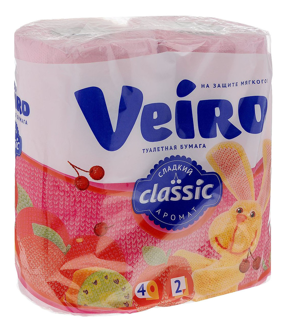 Veiro Classic Toilettenpapier Süßes Aroma 2-lagig 4 Stk.