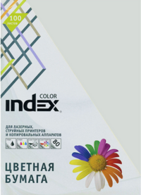 Kleurpapier Index Kleur, 80 g/m2, A4, lichtgrijs, 100 vel